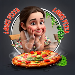 Lanas Pizza logo.